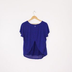 Women's Short Sleeve Blue Top